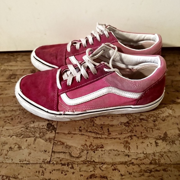 Vans Pink Old Skool Canvas Sneakers Iridescent eyelets - Picture 4 of 7